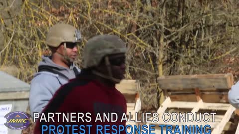 US Army soldiers conduct protest response training
