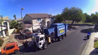 Recycle truck from a bird’s eye view!