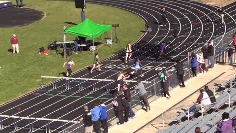 20190202 Charlotte City Championship - Girls 55 meter hurdles - Heat 3