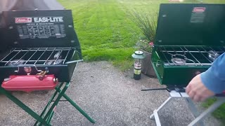 Restored Coleman 413 and 431G Stoves Side by Side Comparison
