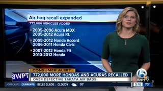 Honda adds 772,000 vehicles to ongoing air bag recall