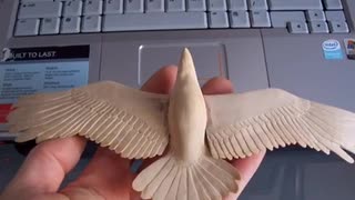 Eagle wood carving