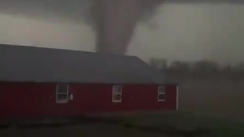 Large Tornado South of Wapakoneta Near Fryburg Ohio March 14, 2024