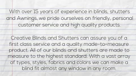 Creative Blinds and Shutters | Surrey