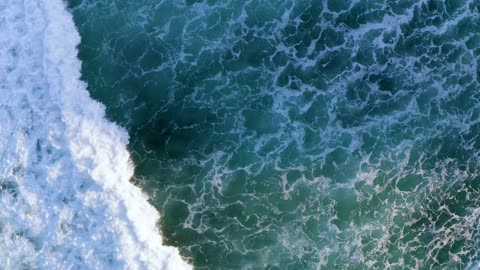 Beautiful drone footage of ocean