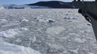 Trip Near Glacier Area Ice Breaking