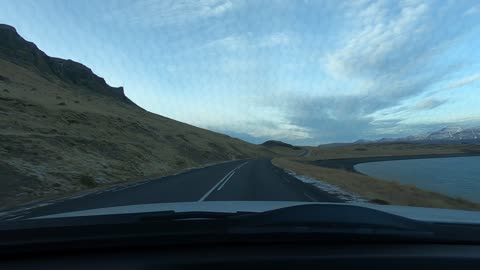 Driving in Hvalfjordur Iceland 3