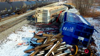 2021 Update On Train Derailment in Indiana, Off U.S. 12. Must see Drone Footage