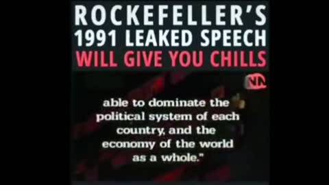 Rockefeller 1991 leaked speech