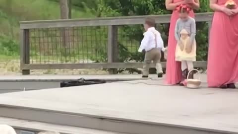 kids add comedy to weddings