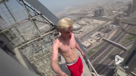 Walking on a Dubai High Rise