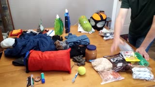 Organizing Supplies for a Multi-Day Hike (Preparing to load your backpack)