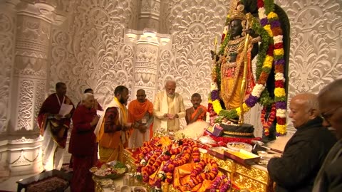 Shri Ram Lalla Pran Pratishtha LIVE _ PM Modi attends Pran Pratishtha of Shri Ram in Ayodhya