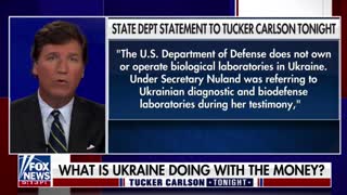 Tucker Carlson reacts to a response from the State Department on whether the US is funding biolabs in Ukraine