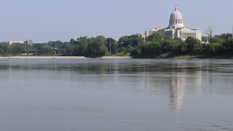 The Missouri River in Jefferson City Missouri