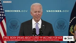 Biden: "Vaccinating our children will help us keep our schools open."