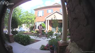 Streamlined Cyclist Returns from a Ride