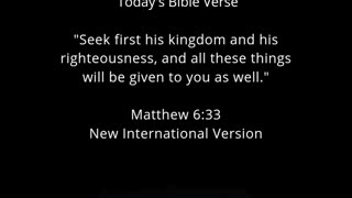 Today's Bible Study Matthew 6:33