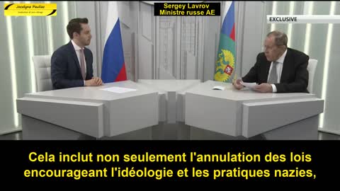 Interview de Sergey Lavrov Ministre russe Affaires Etrangères vidéo 2