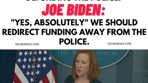 Jen Psaki Lies About Biden's Position On Defunding Police