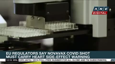 EU regulators say Novavax COVID shot must carry heart side-effect warning.