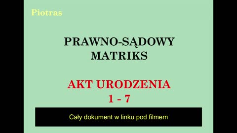 [13] Polacy!!! Wyskakujemy z gara!!! Akt urodzenia...