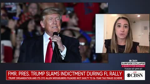 Former President Trump slams indictment during rally