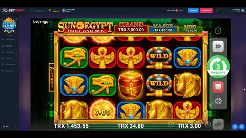 Quick Win On Sun Of Egypt Slots Machine