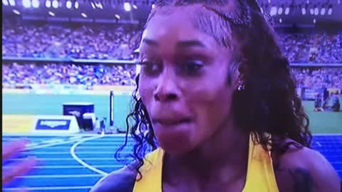 Olympic Champion ElaineThompson-Herah interview after advanced to 100m semi at commonwealth 2022