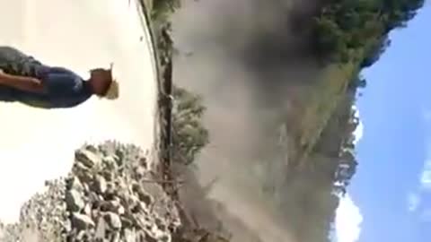 Terrifying Moment Of A Near Death Landslide Experience