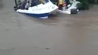 Durban boatman rescuing stranded residents in Isipingo