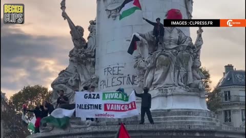 France bans Free Palestine demonstrations, protesters respond by vandalizing Statue of the Republic