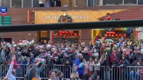 Pro-Hamas Protestors Attempt To Shut Down Macy’s Thanksgiving Day Parade In NYC