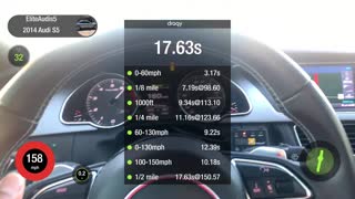 2014 audi s5 b8.5 0-60 and 1/4 mile times 11.1