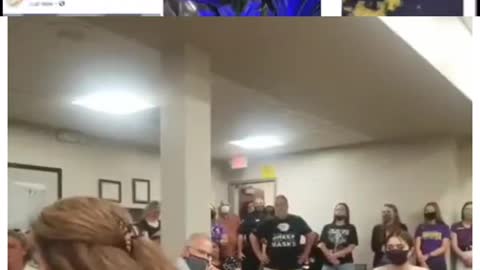 Angry parent at a school board meeting