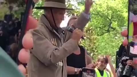 Veteran Freedom Speech Inspires Australian crowd