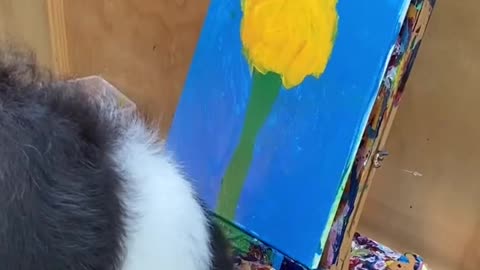 You won't BELIEVE what this dog paints!!! MUST WATCH