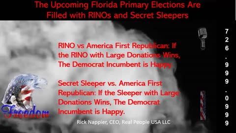 The Upcoming Florida Primary Elections Are Filled with RINOs and Secret Sleepers