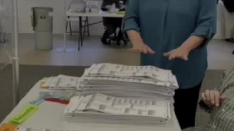 The third video was taken at a table where the ballots from Central Lake Twp. were being counted.