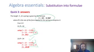 Algebra Essentials - Substitution of letters