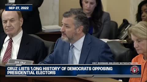 Cruz Lists 'Long History' Of Democrats Opposing Presidential Electors