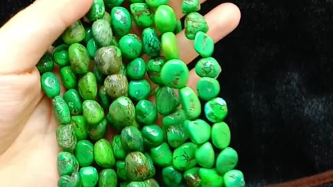 Green Natural turquoise free-shape beads for Jewelry Making Fashion Design 20240424-04-08