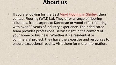 Best Vinyl Flooring in Shirley.