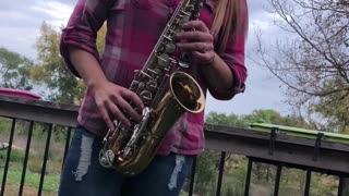 Playing saxophone for my kids after 12 years