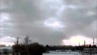 Snow Storm Passing By On The Horizon