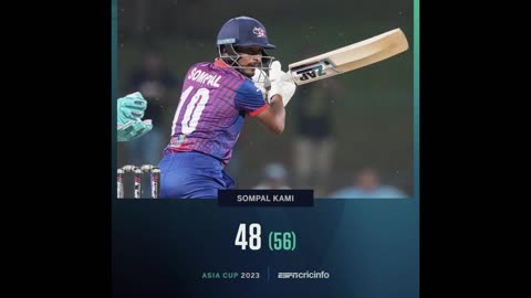 Nepal's Impressive Batting Display in Cricket Asia Cup 2023