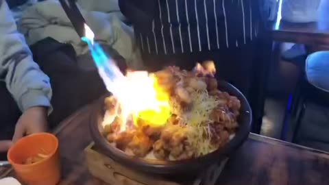 Korean Chicken Fire Show🔥🔥