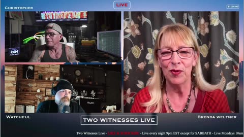 Two Witnesses Live with guest Brenda Weltner - Approx. March 1, 2024