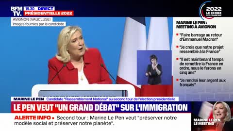 Marine Le Pen: "Je ne retirerai aucun droit à aucun Français"