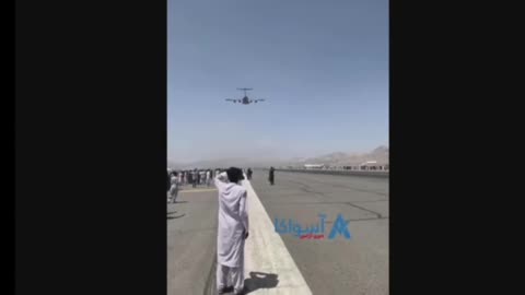 Afghans Cling to C-17 and Fall To Their Death On Takeoff